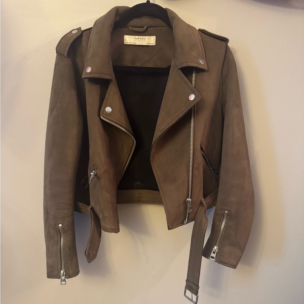 Zara Brown Suede Jacket